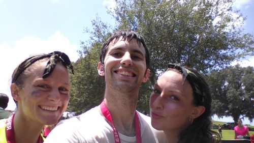 Rugged Maniac selfie with two awesome young ladies who let me join them in the race.